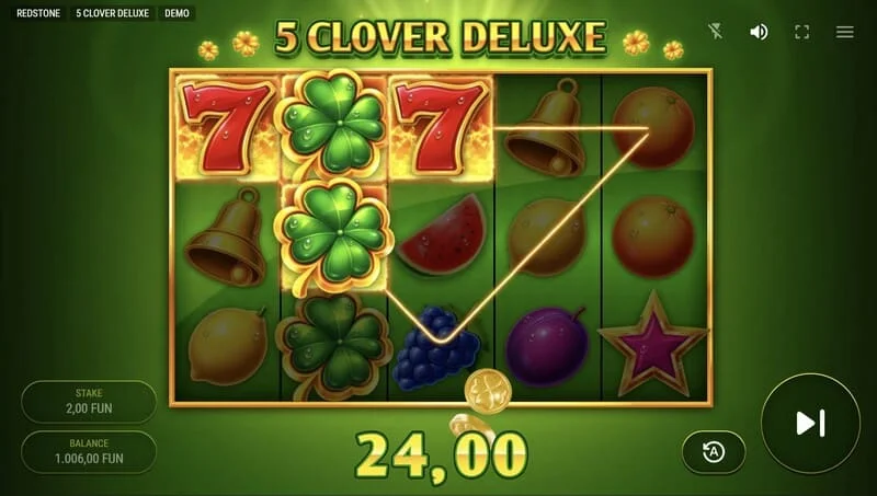 5 Clover Deluxe - peruspelin voitto